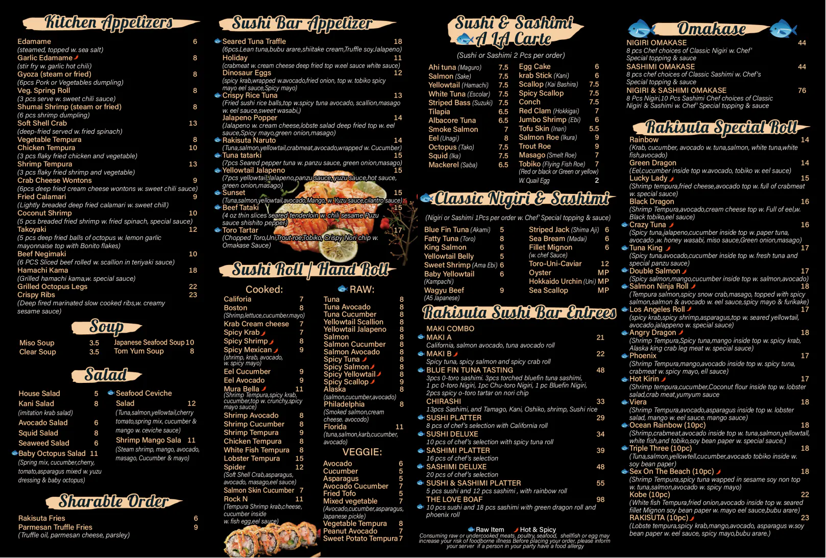 Restaurant menu 1