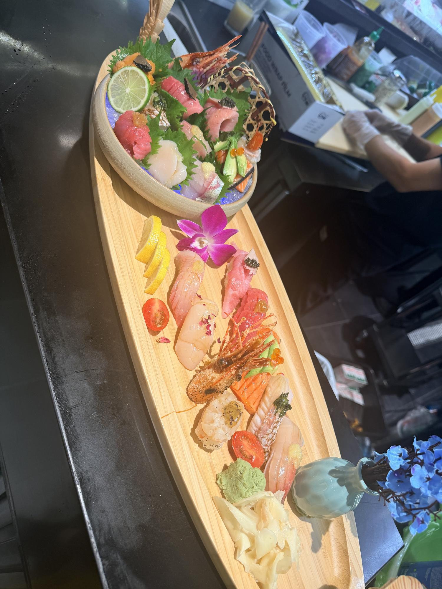 Deluxe sashimi and sushi platter at Rakisuta Modern Sushi, Japanese Restaurant in Rockledge